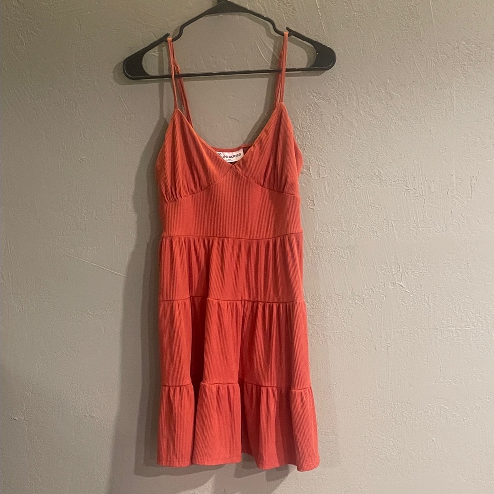 No Boundaries Orange Ribbed Top